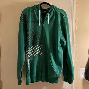 Green adidas zip up